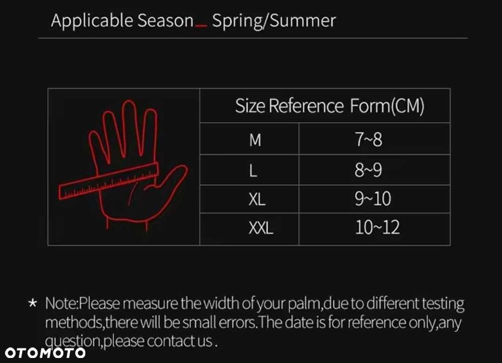 rękawiczki skórzane motocyklowe bez palcy - 7