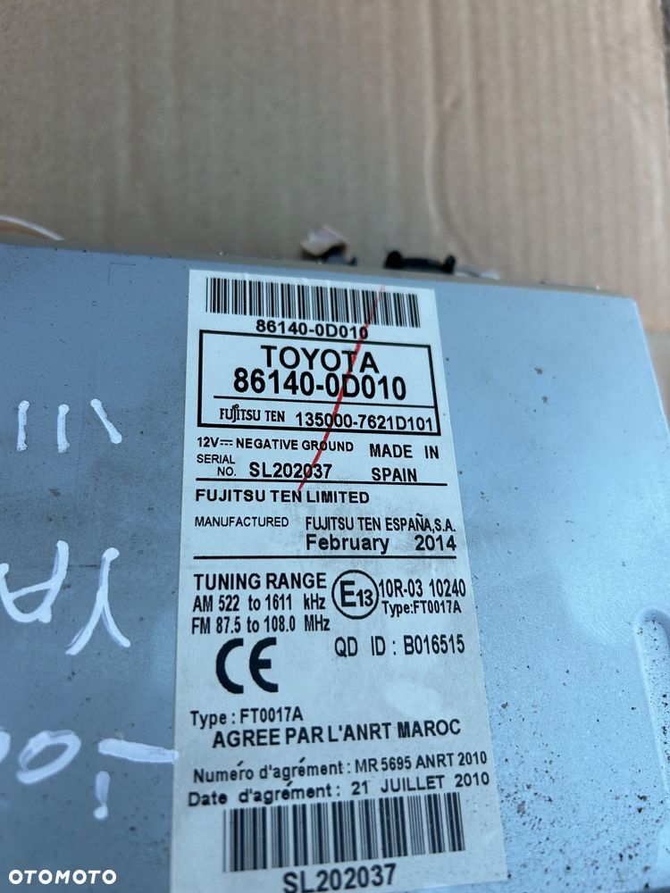 Toyota Yaris III 2011-2019 radio 86140-0D010 ekran - 2