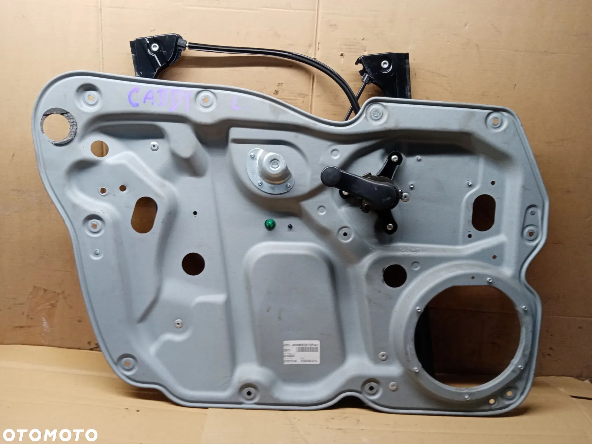 Mechanizm podnośnik szyby lewy przód manualny VW Caddy III 2K1837751AG 1T0837755F - 1