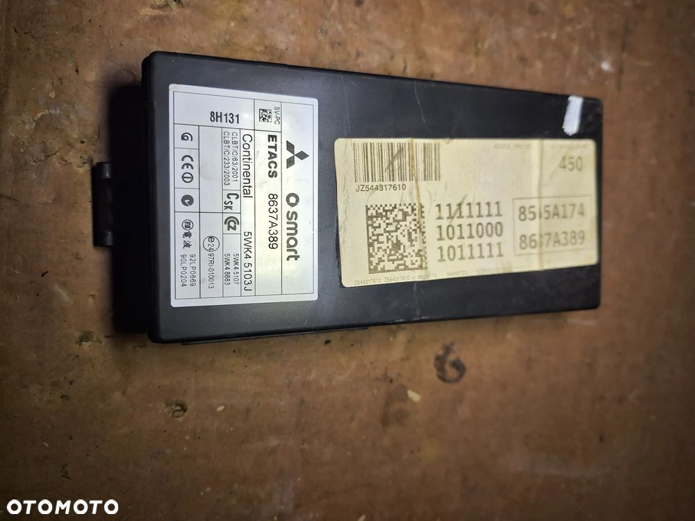 MITSUBISHI COLT VI SMART MODUŁ KOMFORTU STEROWNIK BSI  8637A389   (2/12) - 2
