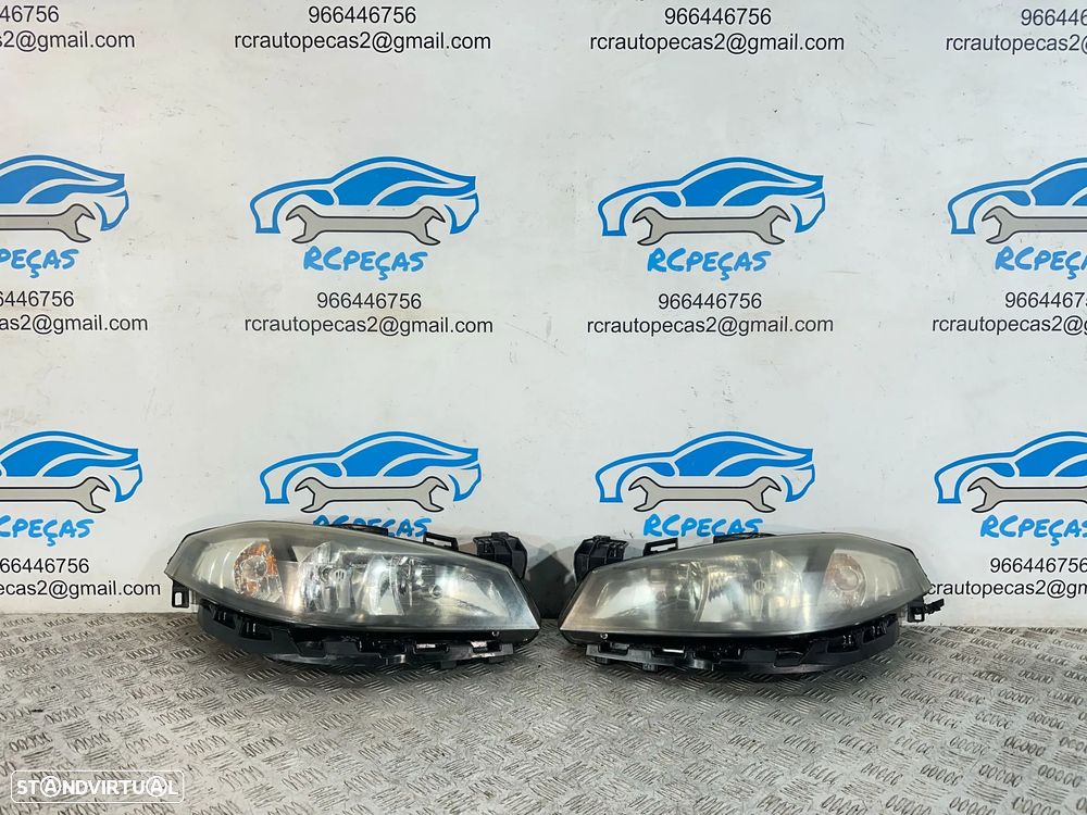 .Conjunto Oticas Farois Frontal Frente Esquerda Direita Halogenio Original Renault Laguna 2 Mk2 2001 - 2007 - 1