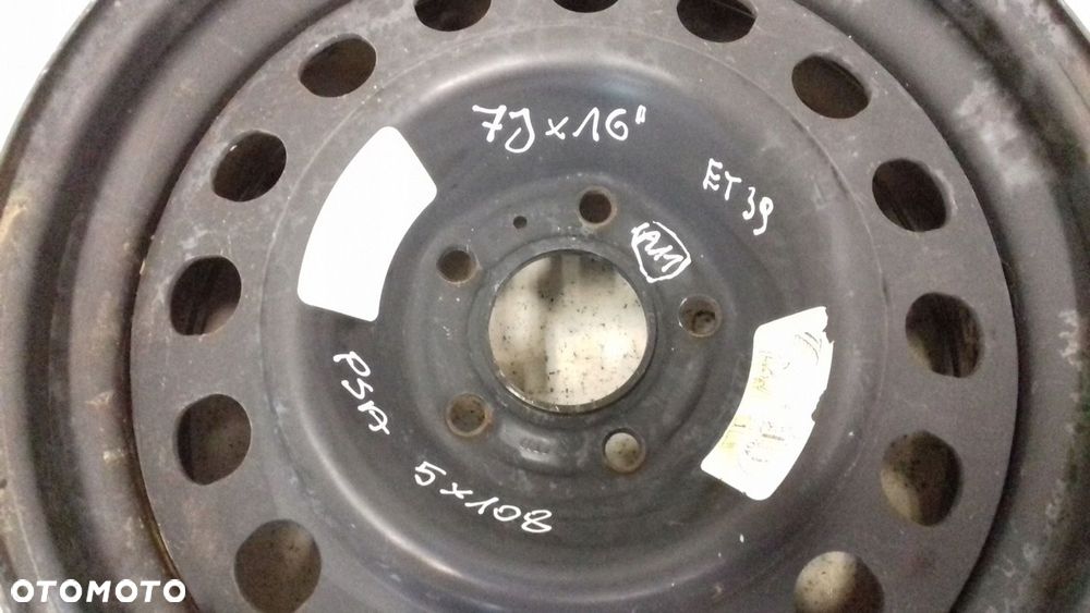 FELGA STALOWA PAS PEUGEOT CITROEN 5x108 7Jx16 ET39 - 5