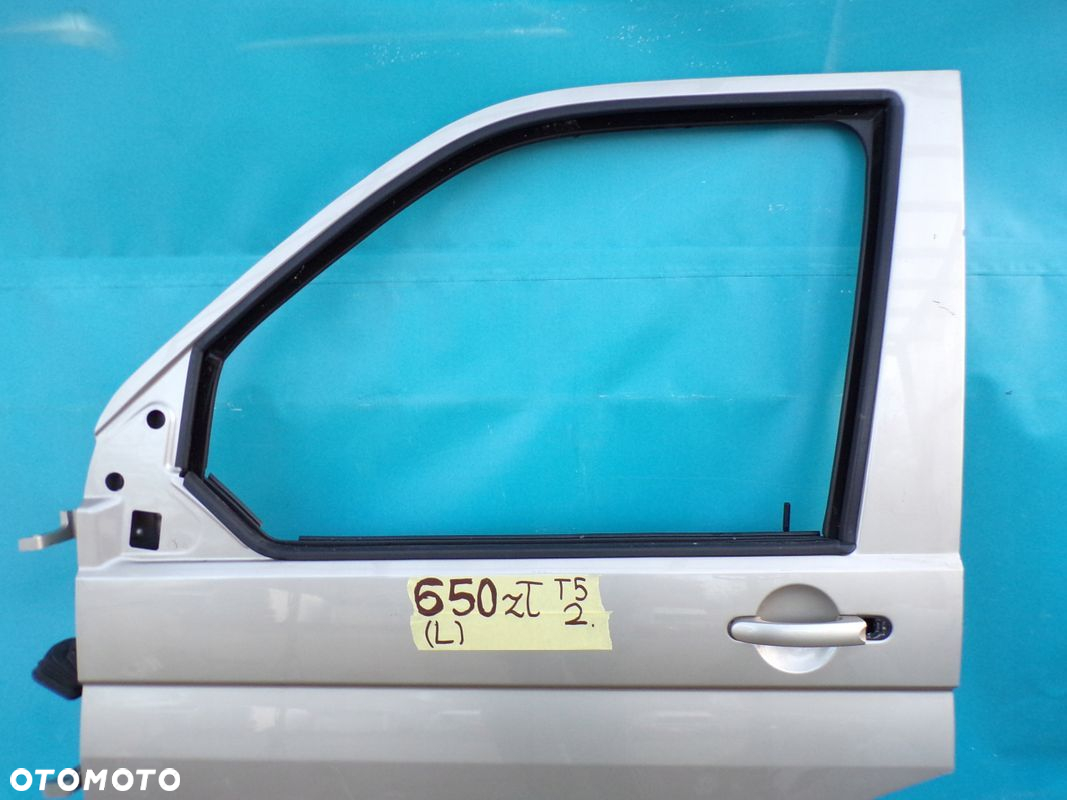 VW T5 TRANSPORTER drzwi przednie LEWE SREBRNE - 3