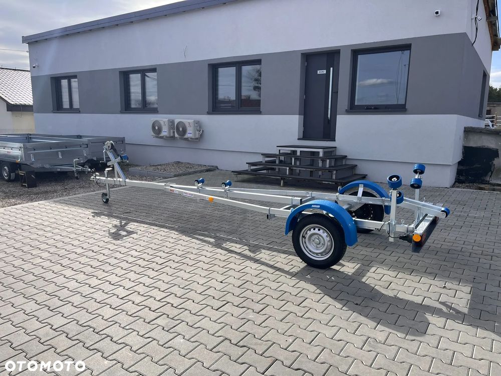 Neptun DOSTAWA! Przyczepka GN034 pod łódź do 5,5m NIEHAMOWANA Przyczepa podłodziowa z podwójnymi rolkami i kołyską! ŁOŻYSKA WODOODPORNE! Lekka, kat.B - 4