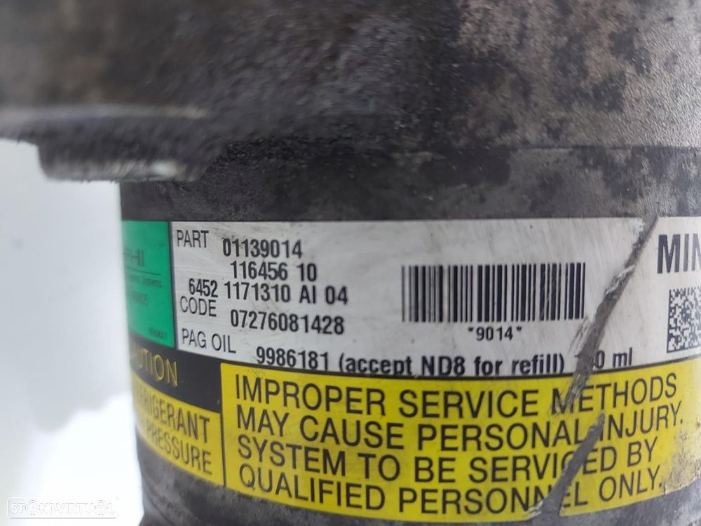 COMPRESSOR AR CONDICIONADO MINI MINI 2007 -01139014 - 1