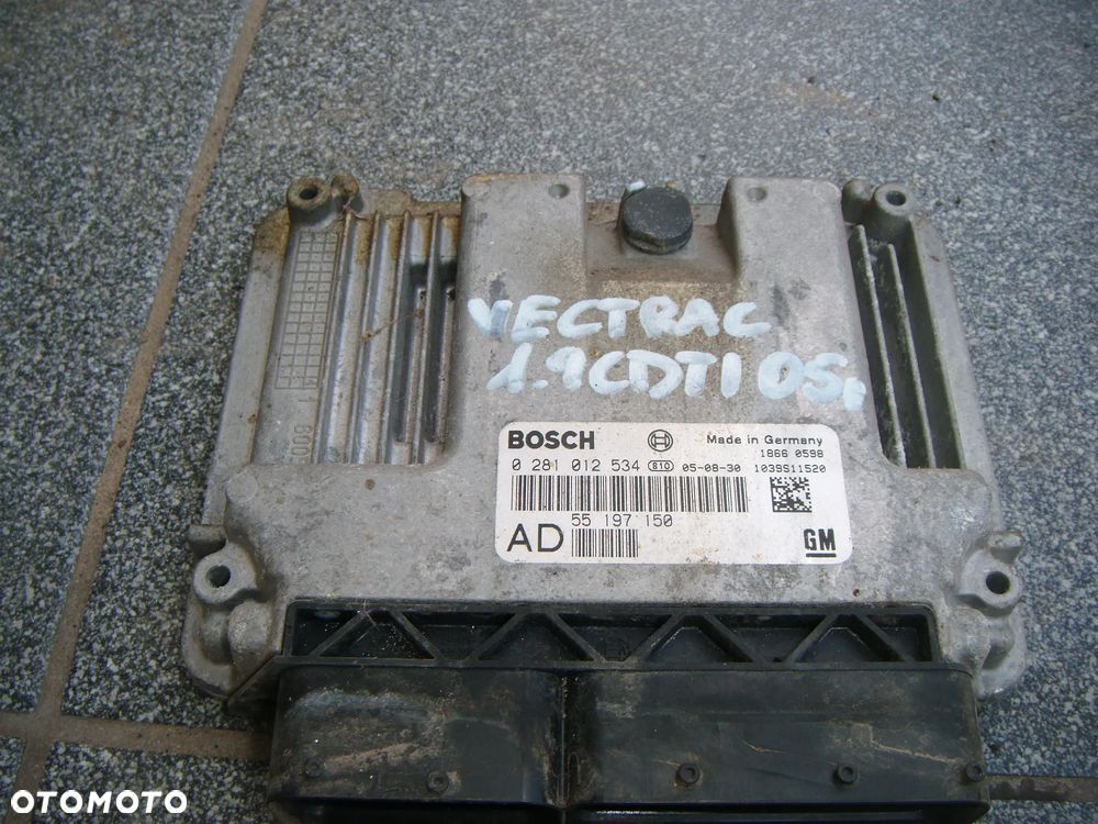opel vectra c 05r  1.9cdti komputer- sterownik silnika 0281012534 - 1