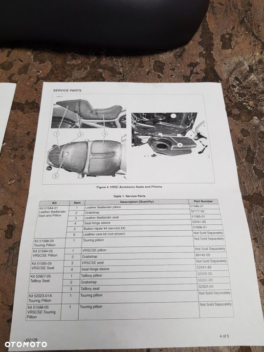Nowe siedzenie pasażera Harley Davidson V-Rod 51644-06 - 9
