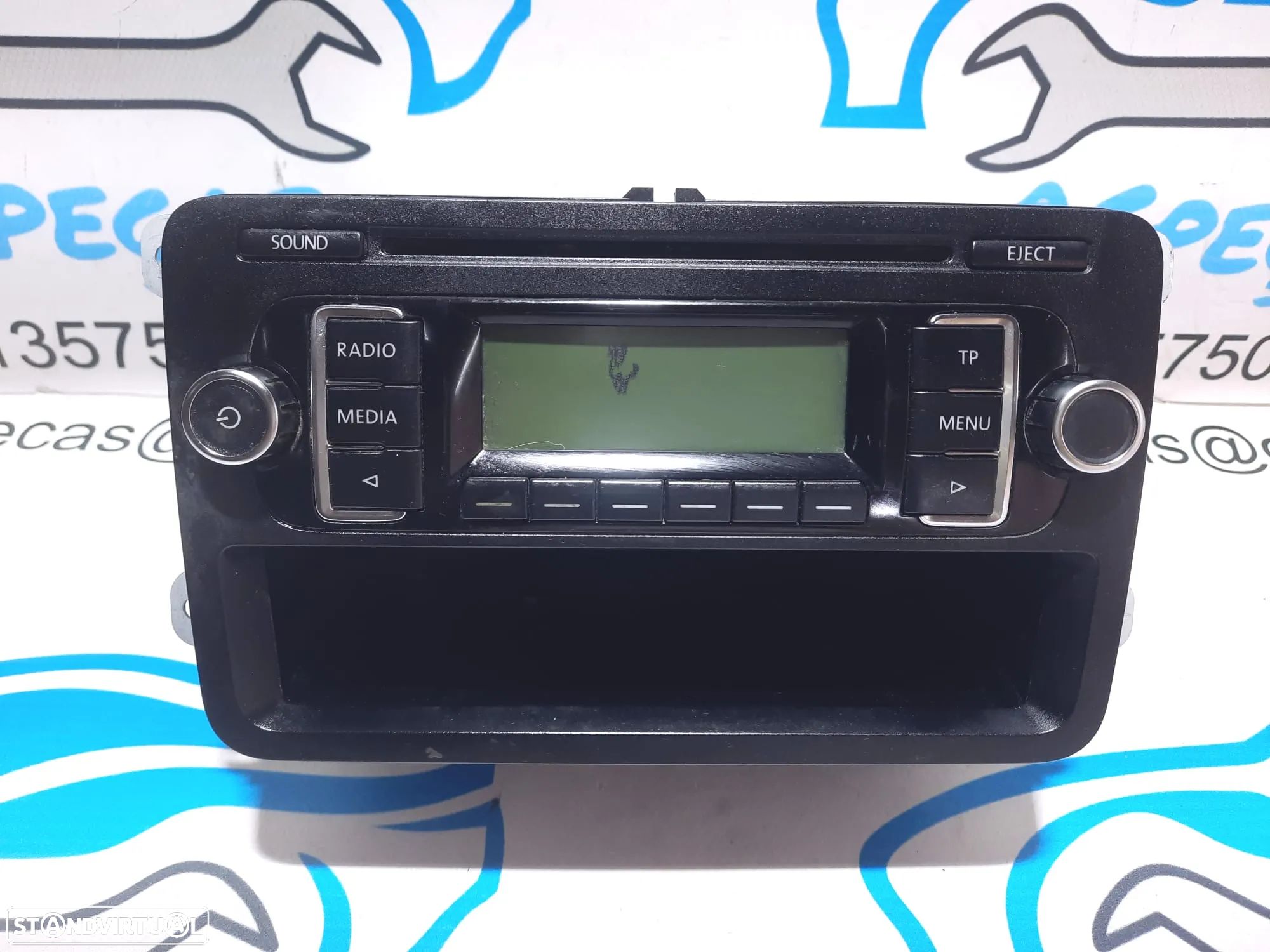 RÁDIO AUTO RÁDIO DISPLAY CD ORIGINAL VOLKSWAGEN VW GOLF VI MK6 PASSAT B6 GOLF V MK5  COMPARTIMENTO GAVETA 1KO035156B - 1