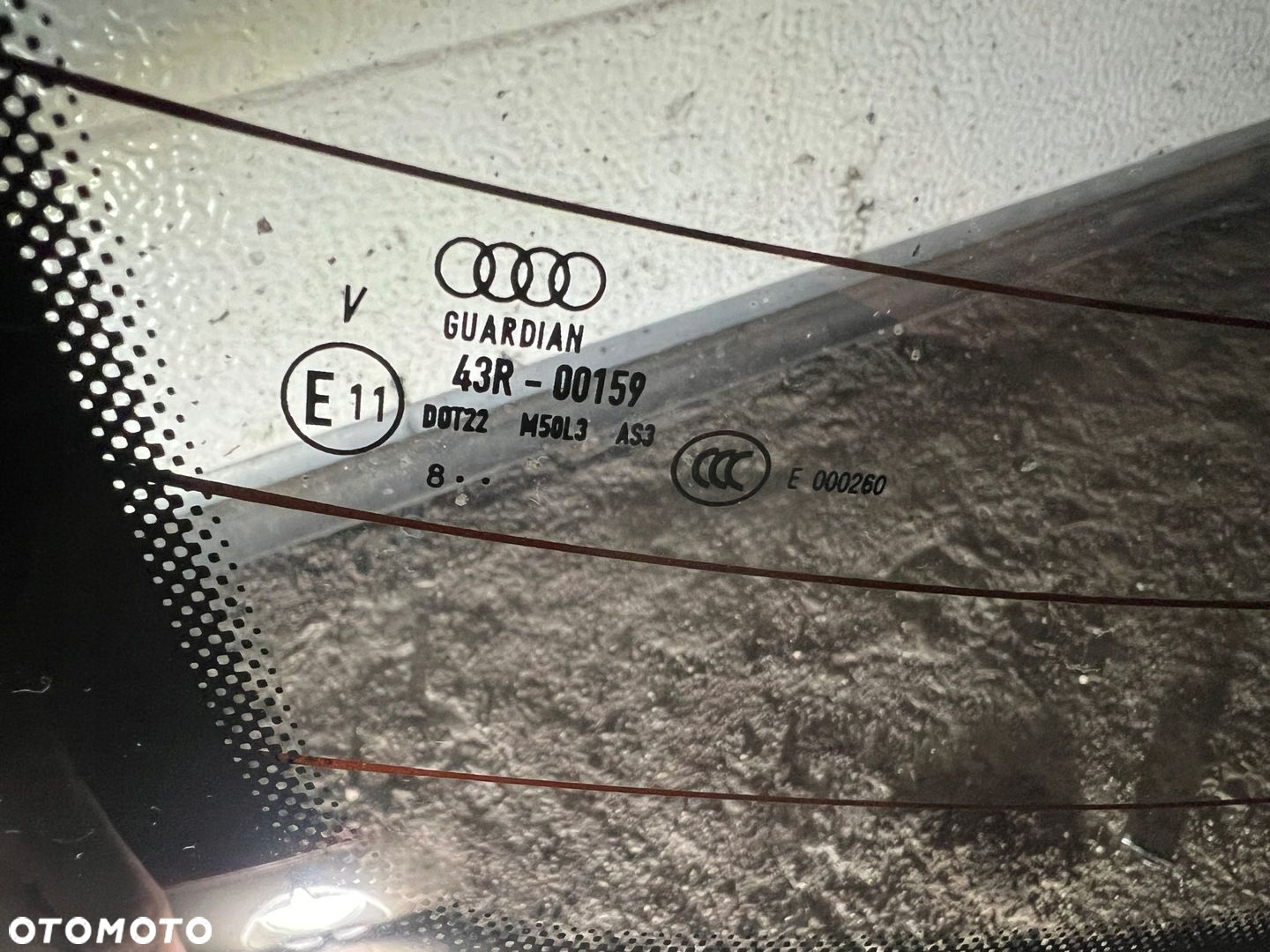 SZYBA TYŁ TYLNA AUDI A8 D3 II LIFT 2008-2010 3G AS3 - 8