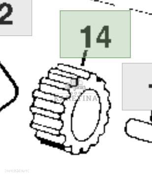 John Deere 8110 8210 8310 8410 Wałek Zębaty Zębatka CZĘŚCI R560119 - 1