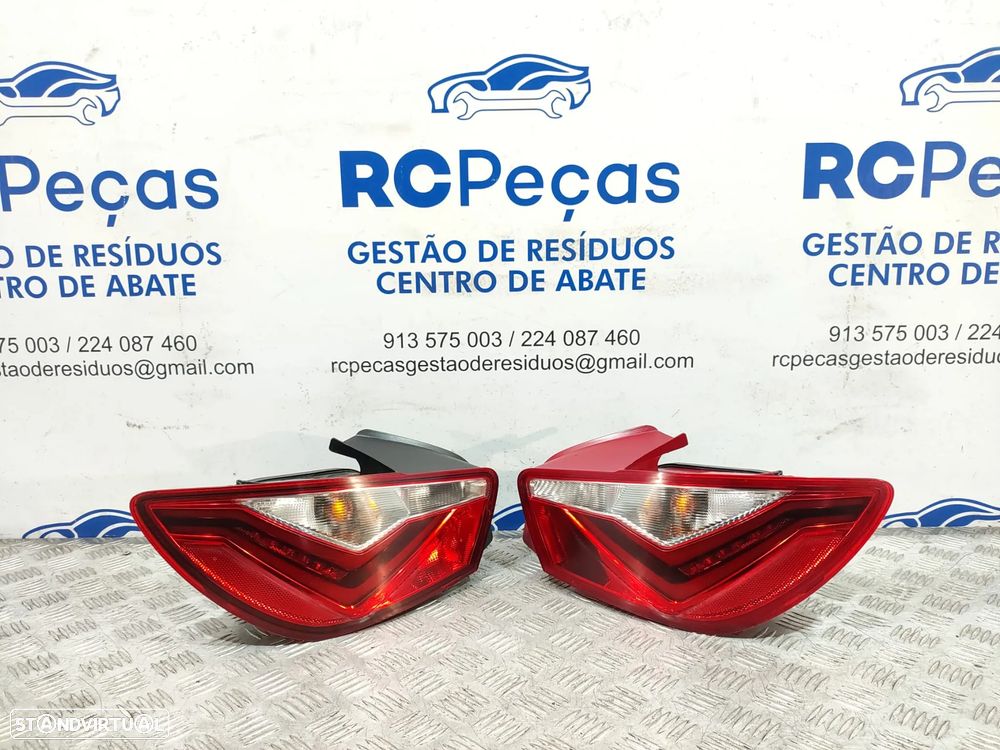 Conjunto Farolins Led Tras Traseiro Direito Esquerdo Seat Ibiza 4 IV 6J Facelift 3 Portas Original - 2