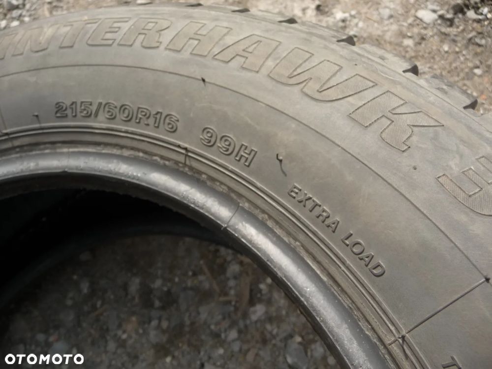 16” - FIRESTONE - 215/60 r16 cali - ZIMOWE Opony WINTERHAWK 3 - stan: BDB + GWARANCJA !! + możliwy  MONTAŻ !! - 4