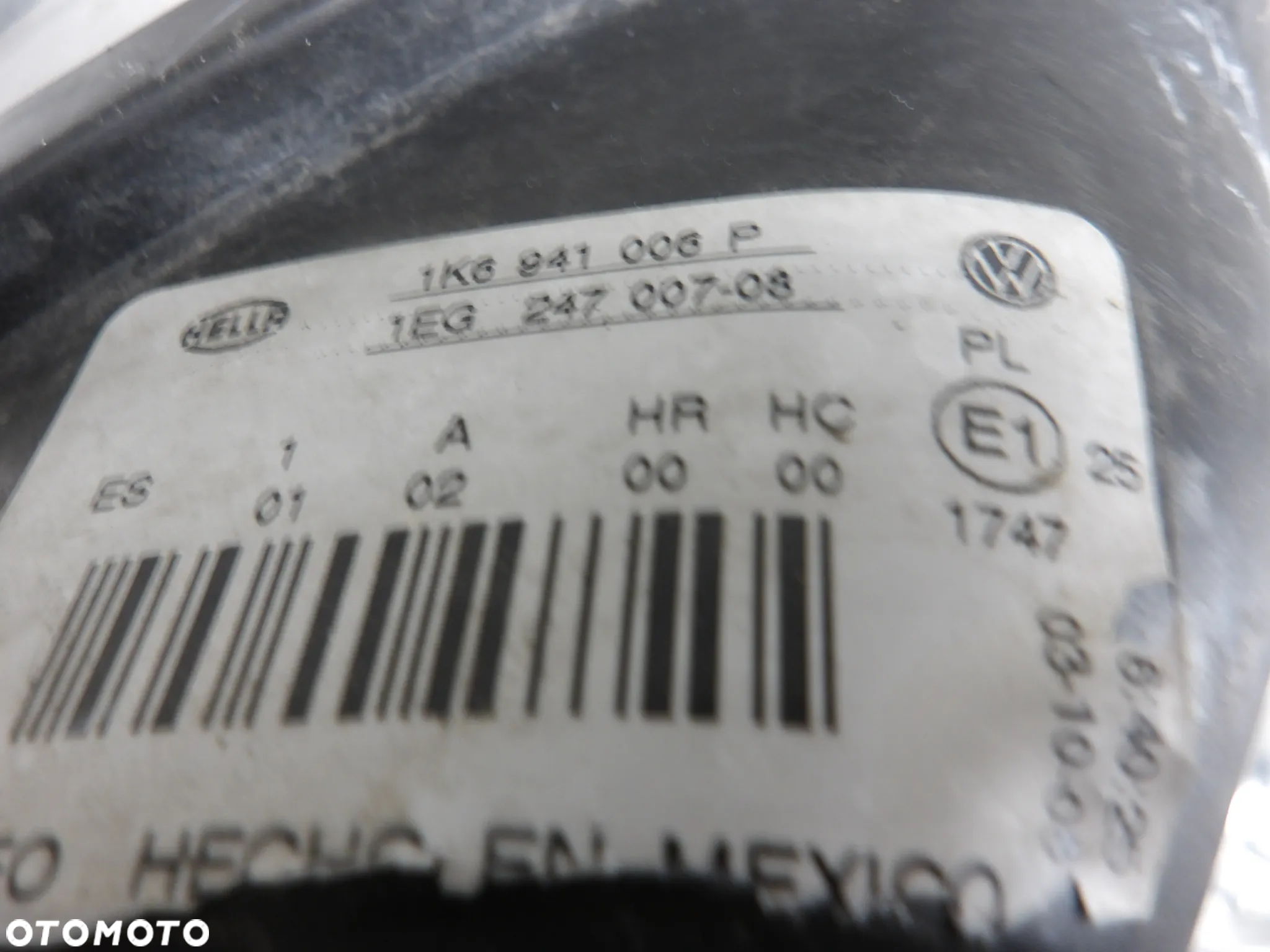 VW JETTA V 05-10 LAMPA PRAWA LEWA PRZÓD PRZEDNIA 1K6941005P - 7