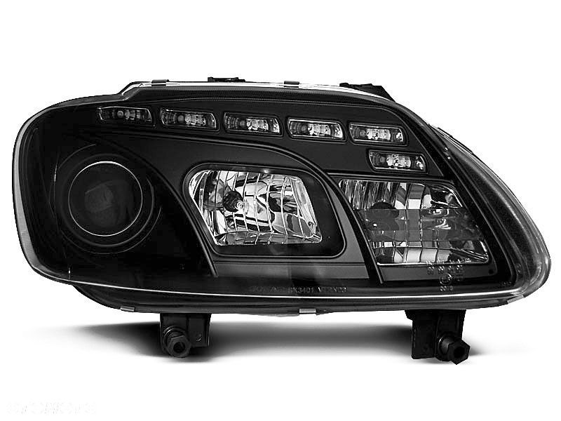 lampy reflektory vw touran 03-06 caddy 04- daylight black - 1