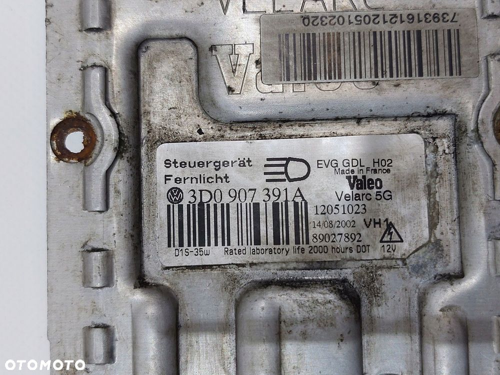 przetwornica xenon volkswagen phaeton 3d0907391a - 3
