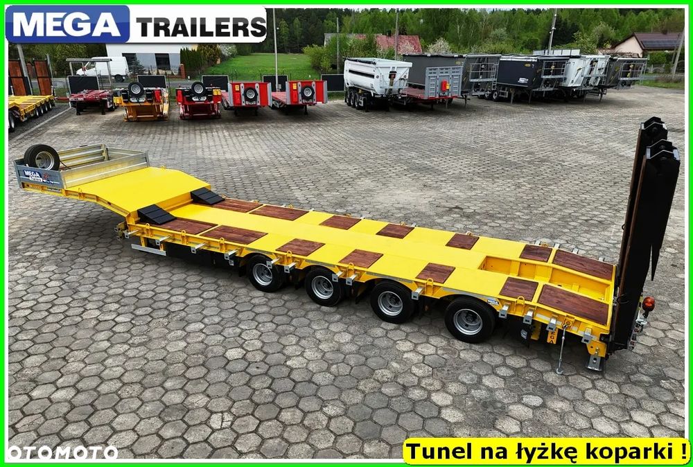 Mega Nisko podłoga 4 osie,  dł. 9,50 m, TUNEL na RAMIĘ KOPARKI !!! - 14