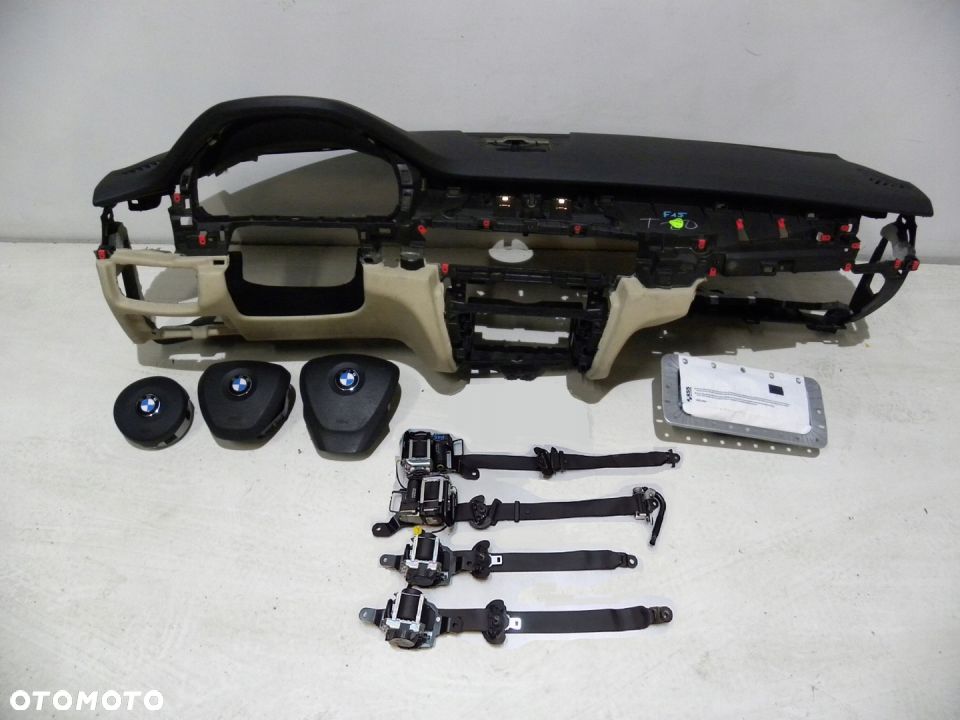 BMW F15 X5 X6 DESKA KONSOLA AIRBAG PASY KOMPLET - 1