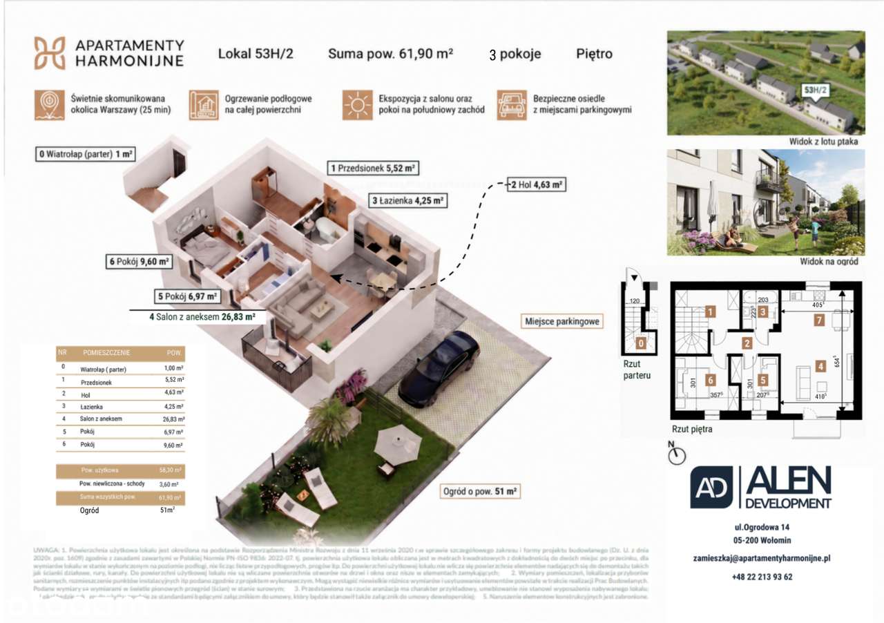 Przestronne 3 pokoje | Salon 26,83 m² | Prywatny ogródek oraz balkon