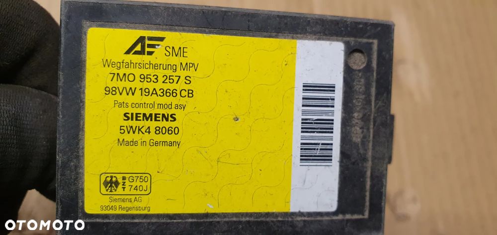 Moduł sterownik Immobilizera Immo Ford Galaxy MK1 7M0953257S - 4