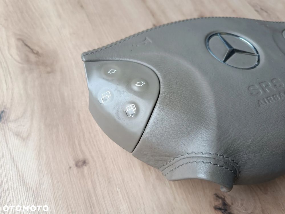 MERCEDES W211 AIRBAG KIEROWNICY PODUSZKA SKÓRZANA BEŻOWA BEŻ BANAN - 2