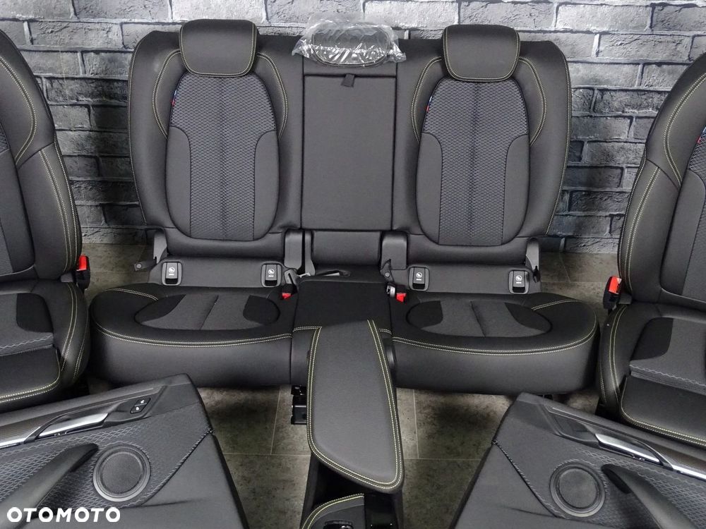 FOTELE KANAPA BOCZKI WNĘTRZE ŚRODEK BMW F39 X2 M-PAKIET ŻÓŁTA NIĆ SKÓRA NEW - 7