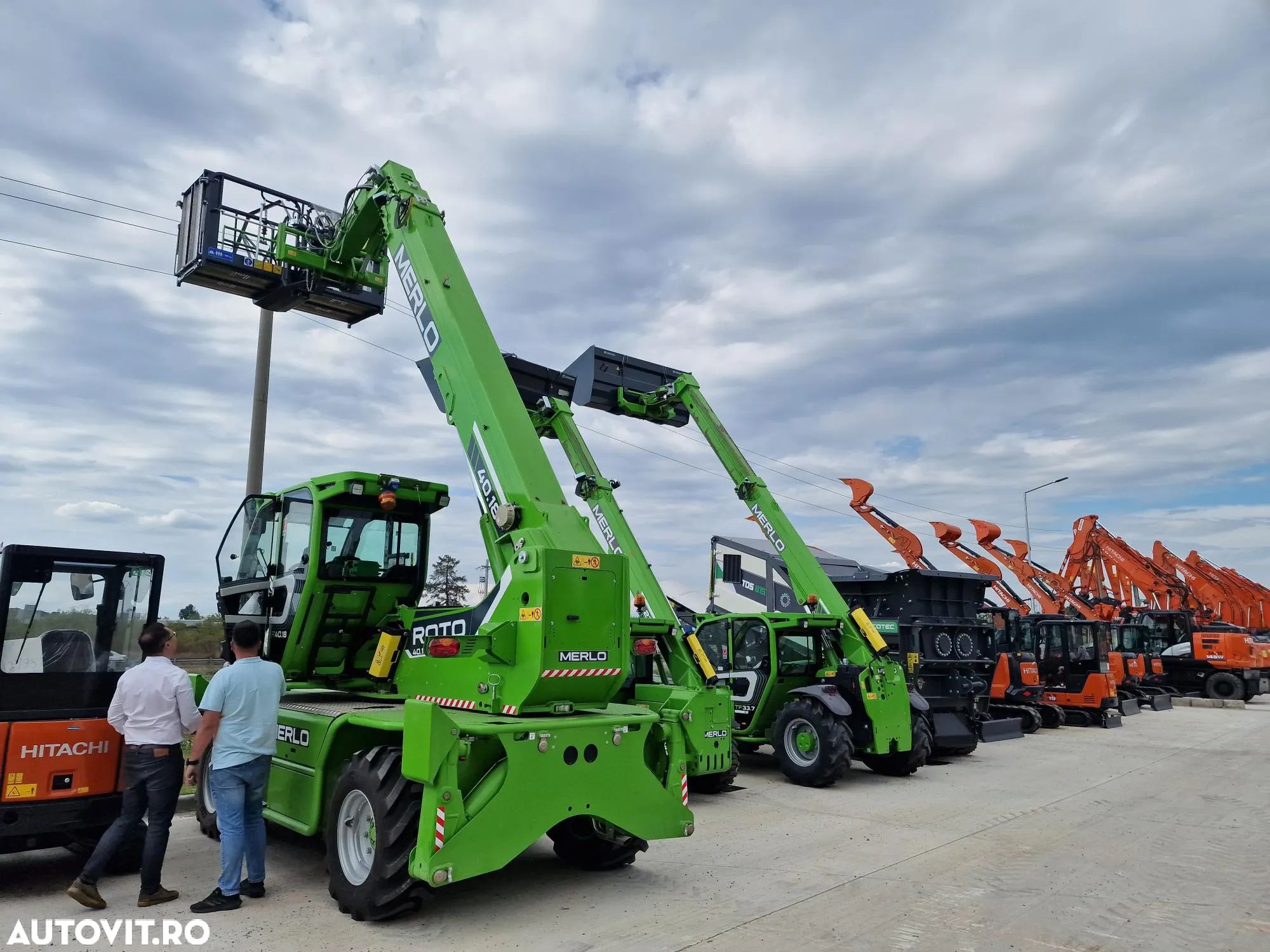 Merlo ROTO 40.18, ROTATIV la 18, ridica 4t, Aer cond, nacela 3 pers, cupa, furci, TELESCOPIC 4 tronsoane, posibilitate leasing, garantie 2 ani-PROMOTIE 154900 EUR+Tva - 1