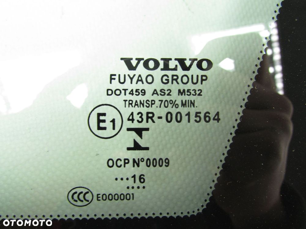 VOLVO V60 10-18 SZYBA BOCZNA KAROSERYJNA TYL PRAWA 16R POMORSKIE - 8