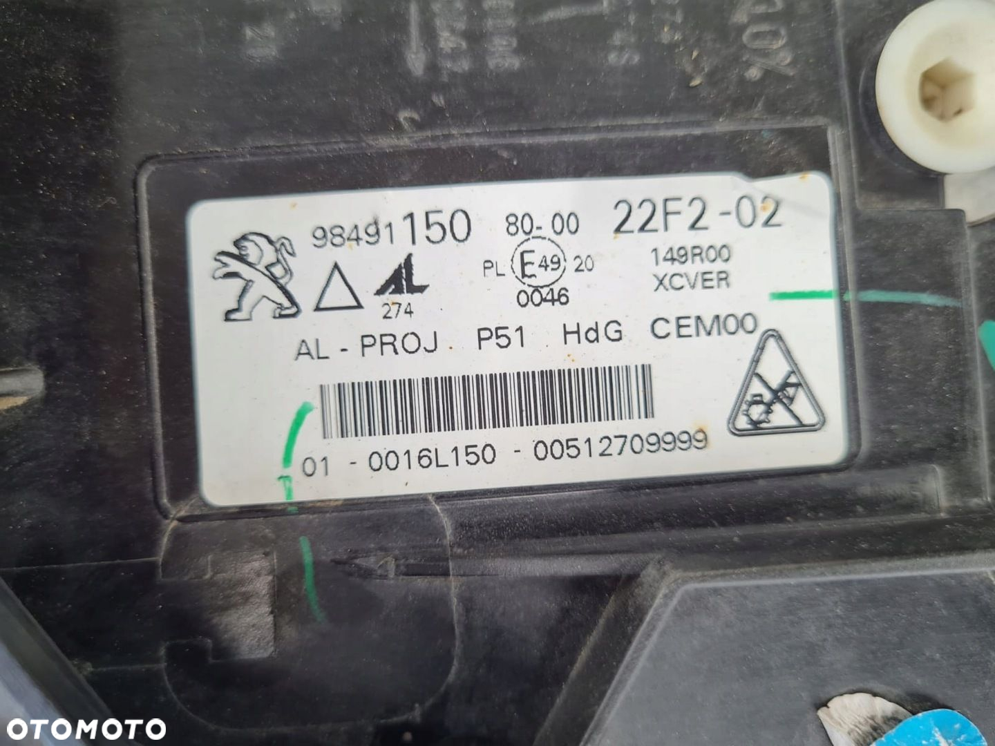 PEUGEOT 308 III T10 408 Kompletna Lampa lewa przód Full Led Matrix 98491150 - 10