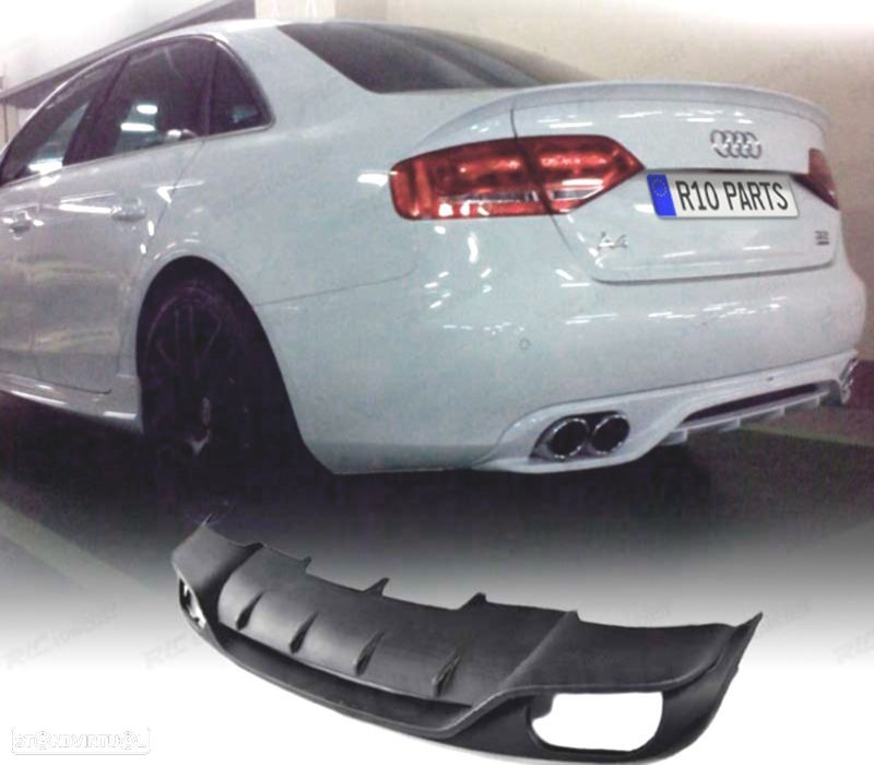 DIFUSOR TRASEIRO AUDI A4 B8 07-12 LOOK ABT - 1