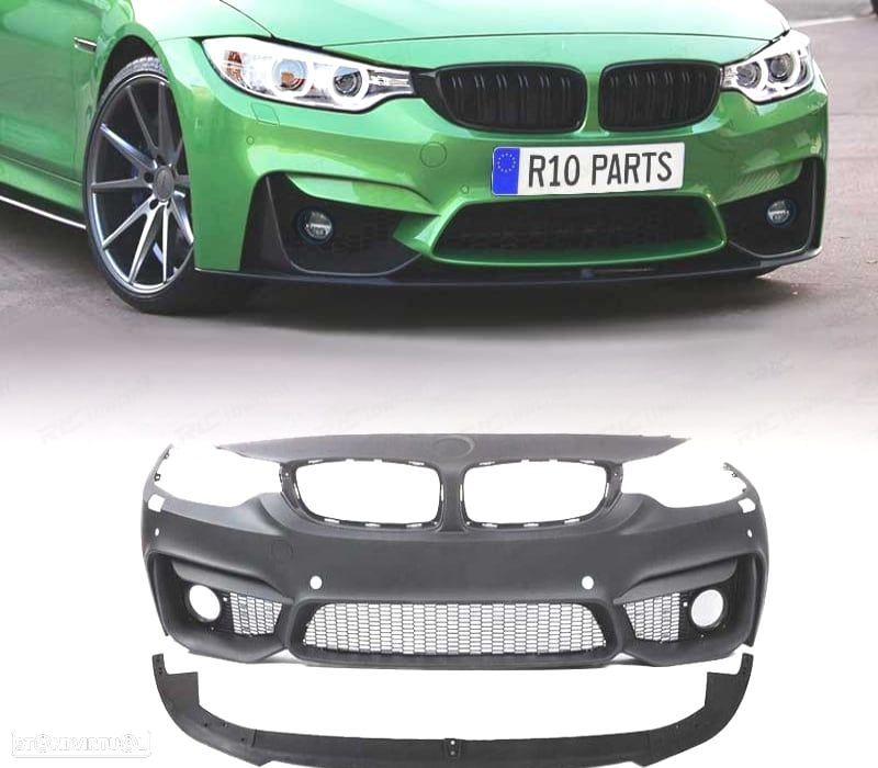 PARA-CHOQUES FRONTAL BMW F32 F33 F36 LOOK M4 SRA PDC NEVOEIRO + SPOILER LIP - 1