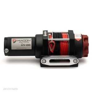 Troliu electric Atv Macon 4500lbs (2041KG) 12V cablu sintetic 14m - 1