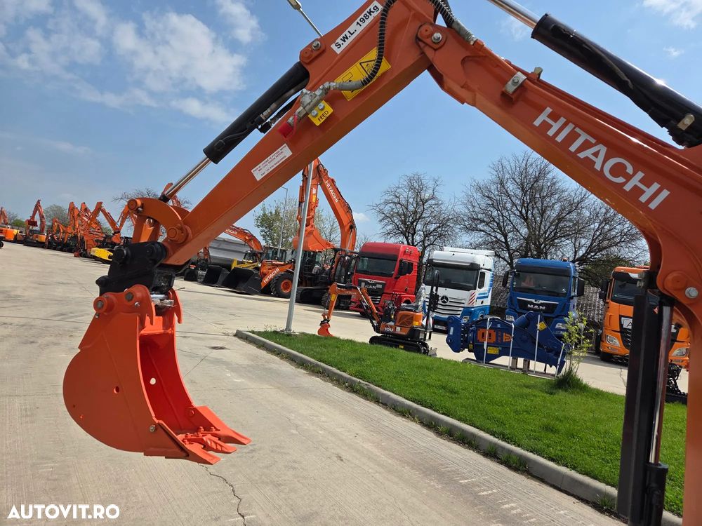 Hitachi ZX19U-6, 2tone, 2024, 539h, rotire in gabarit, Adanc sapare 2,5m, CUPLA RAPIDA+3 CUPE, Senile cauciuc 80% ok extensibile, latime 0,8m, inst picon, LAMA, produs in JAPONIA, sistem antifurt, posibilitate leasing 4ani-CA NOU-PROMOTIE 18.900 EUR+Tva - 27