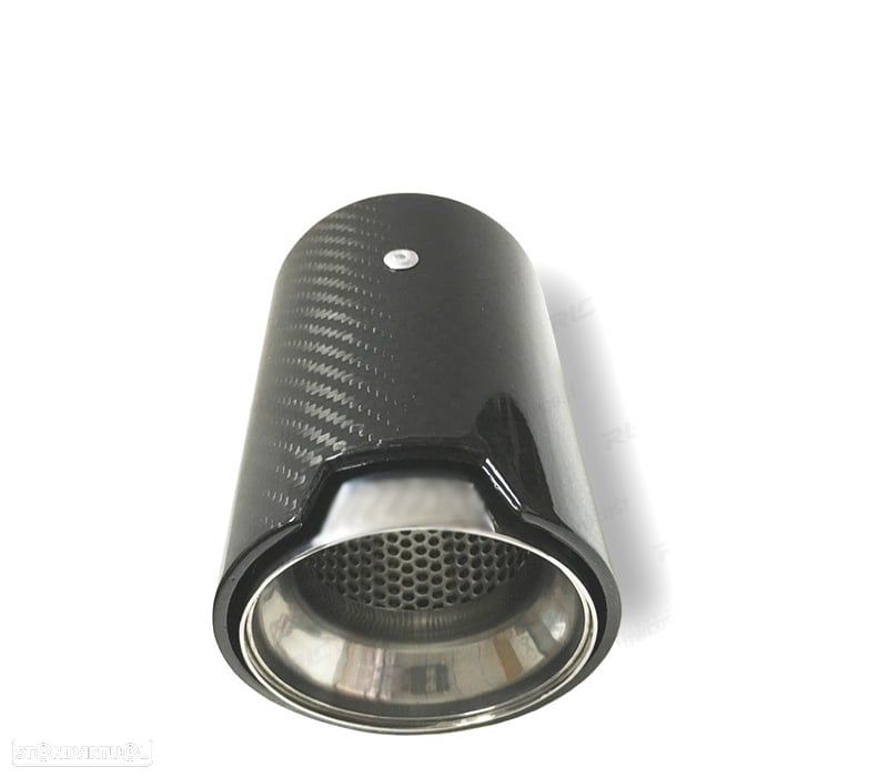 PONTEIRA DE ESCAPE BMW LOOK M CARBONO REDONDA - 2