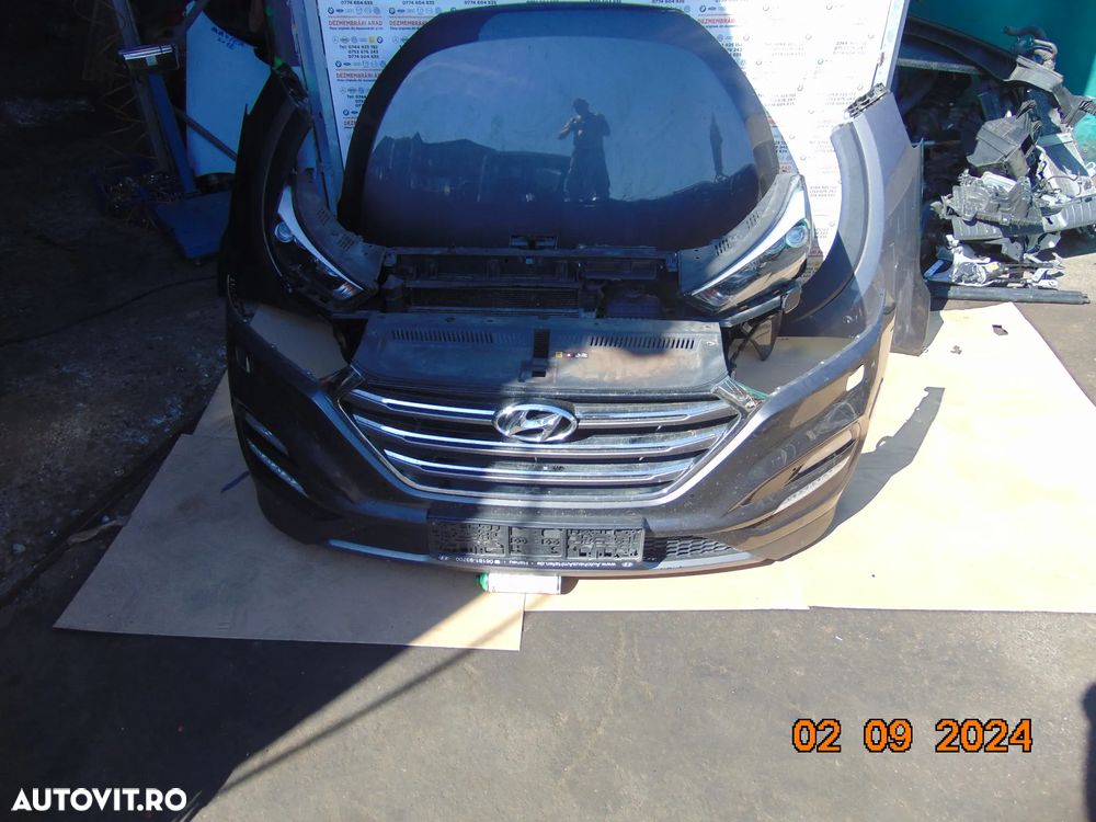 Fata completa Hyundai Tucson 2014-2015 bara fata trager aripi faruri capota radiatoare armatura ven - 5
