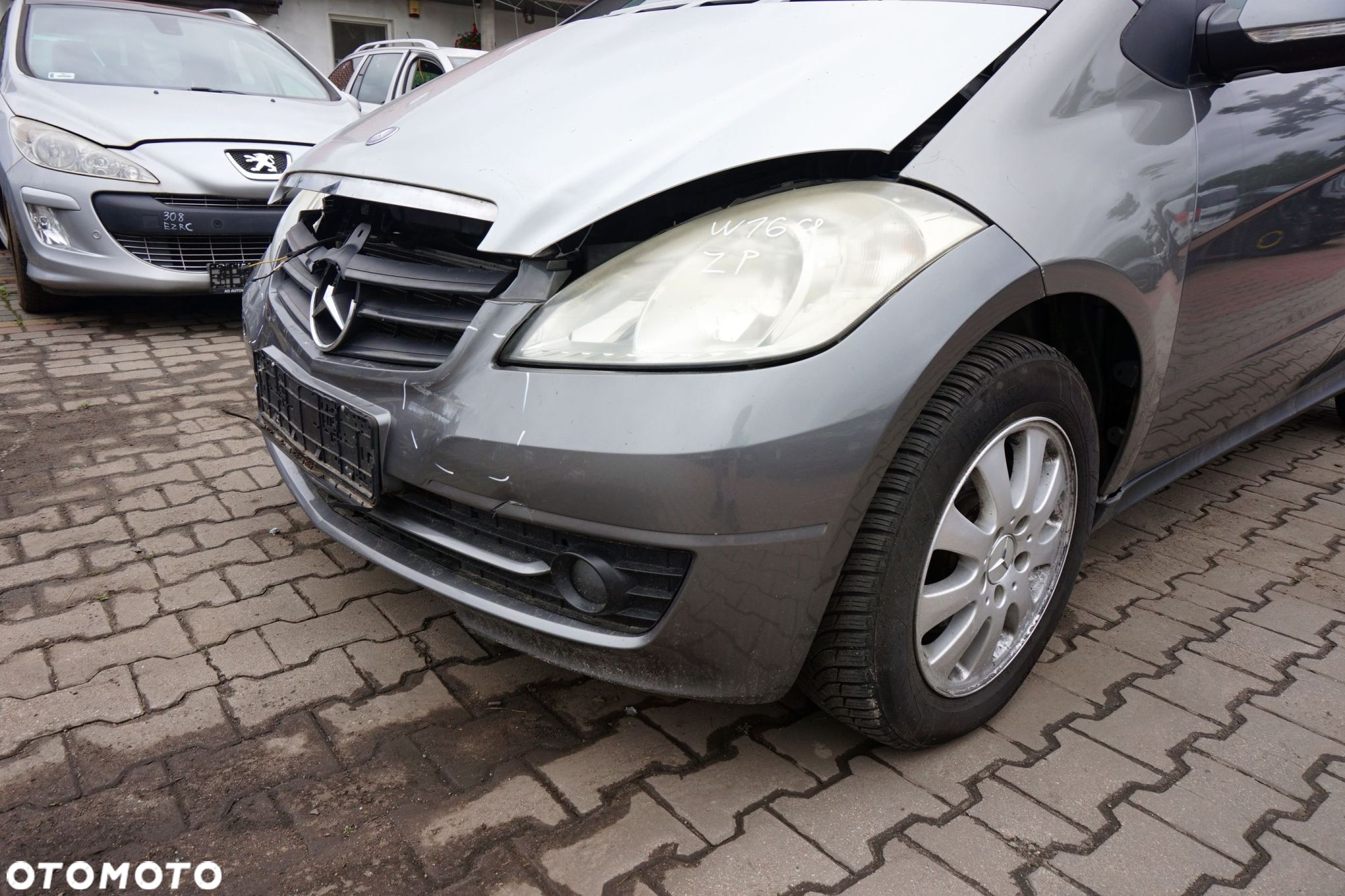 MASKA ZDERZAK BŁOTNIKI LAMPY A-KLASA W169 LIFT 787  MERCEDES 2008-2012 SREBRNY PRZÓD KOMPLETNY - 11