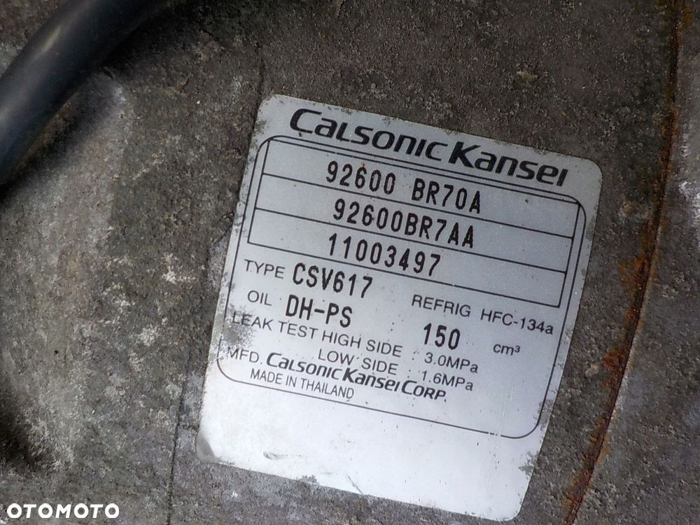 NISSAN QASHQAI 2.0 DCI SPRĘŻARKA KLIMATYZACJI 92600BR70A - 2