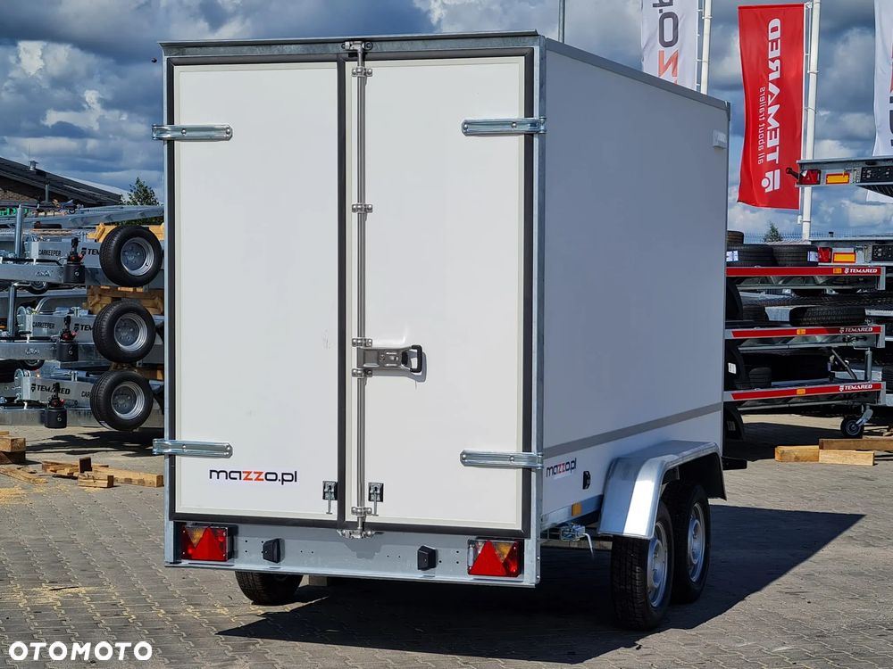 MAZZO DOSTAWA! Przyczepa furgon kontener wym. 300x150x180 dwuosiowa, niehamowana na kat.B, AMORTYZATORY, PODPORY, box - 6