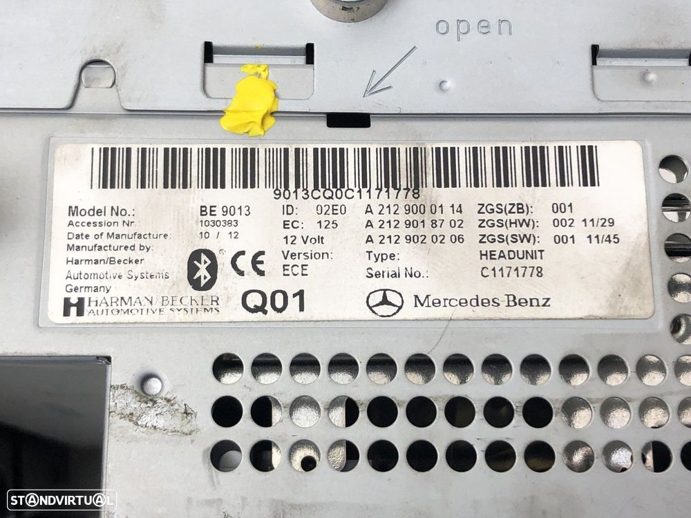 Rádio MERCEDES-BENZ E-CLASS (W212 S212) REF. A2129000114 - 4