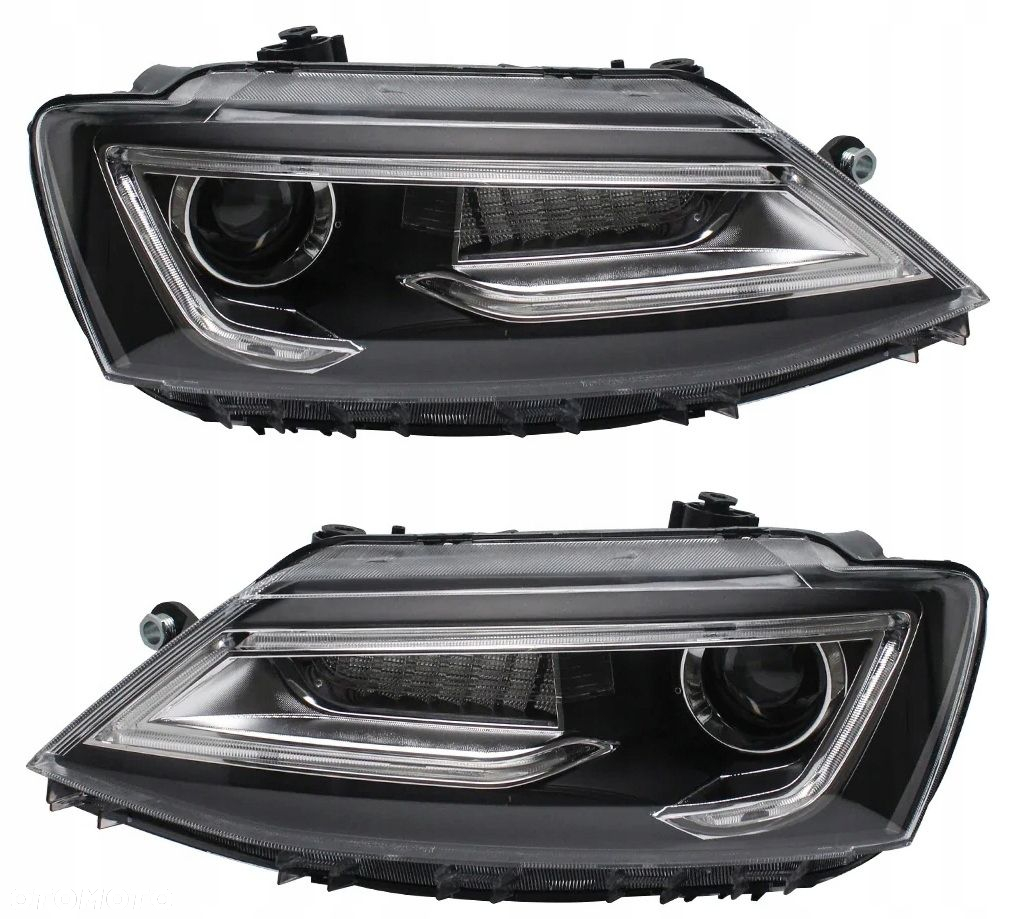 Reflektory Lampy kpl Vland Led Neon Tuning Black VW Jetta VI 5c 6 2010-2018 - 2