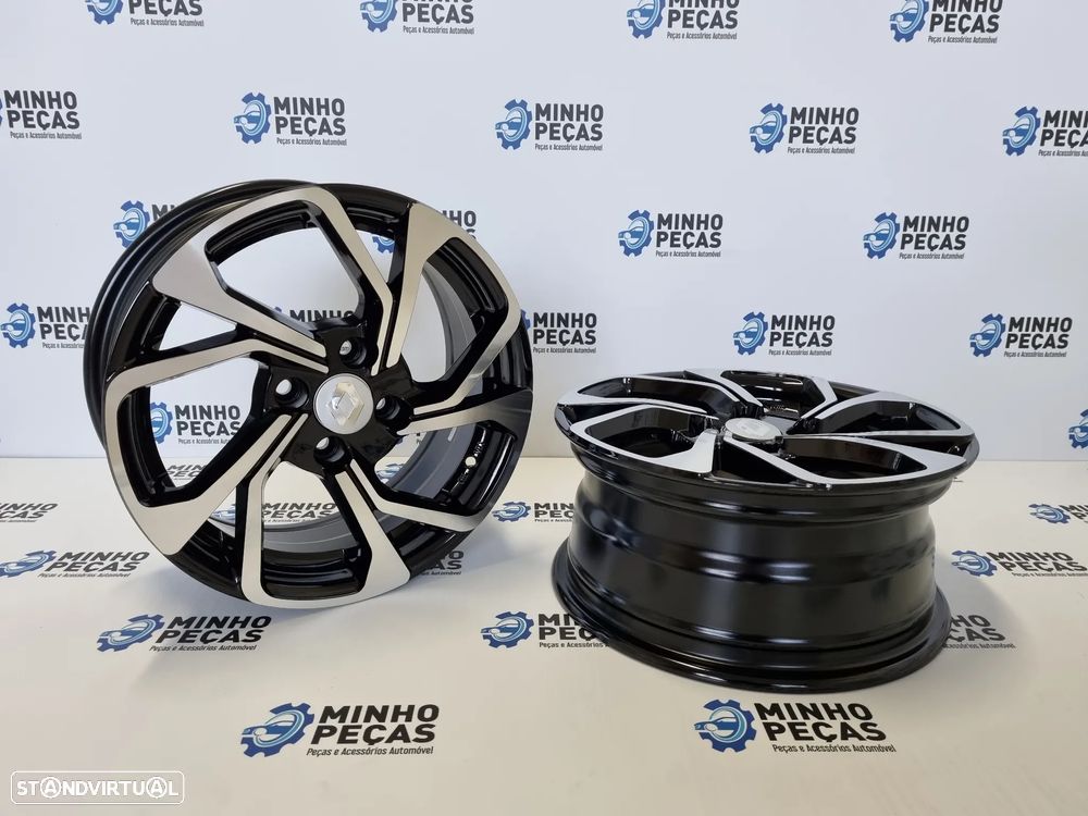 Jantes Renault Clio 2020 em 15 Black Polish (4x100) - 4