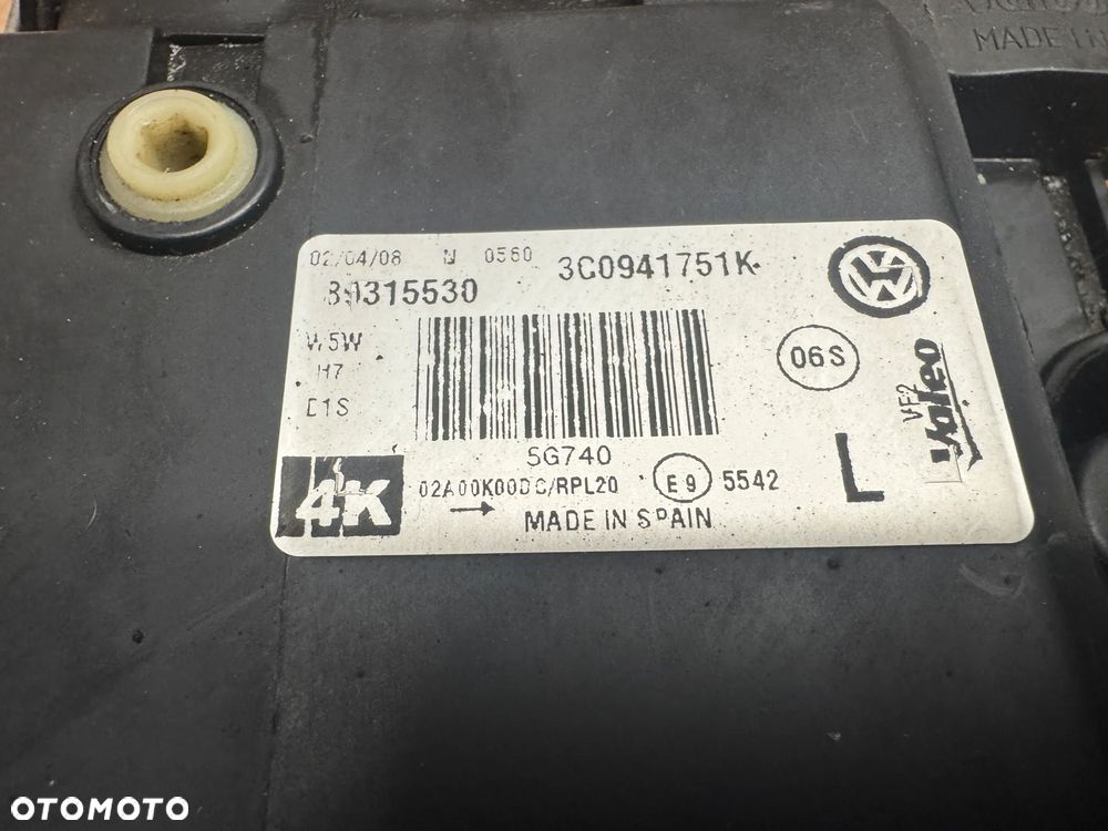 LAMPA XENON LEWA VW PASSAT B6 BIXENON SKRĘTNY 3C0941751K - 11