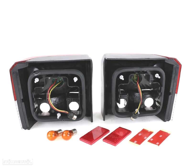 PILOTOS VOLKSWAGEN VW T4 TRANSPORTER CARAVELLE 90-03 LED VERMELHO CROMADO - 4