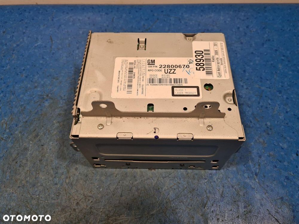 OPEL ASTRA J RADIO 22800670 - 11