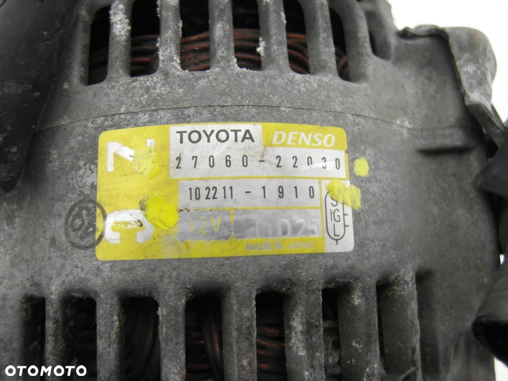 ALTERNATOR TOYOTA COROLLA E12 1.6 VVT-i -2706022030 1022111910 - 8
