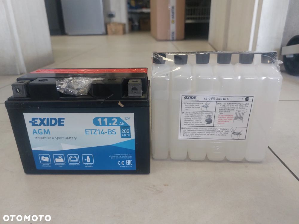 AKUMULATOR EXIDE ETZ14-BS 12V 11.2AH 205A L+AGM MOTOCYKLOWY QUAD - 1