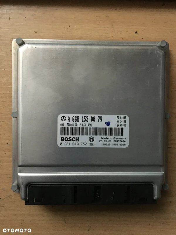 Komputer sterownik silnika Mercedes a klasa W168 a6681530079