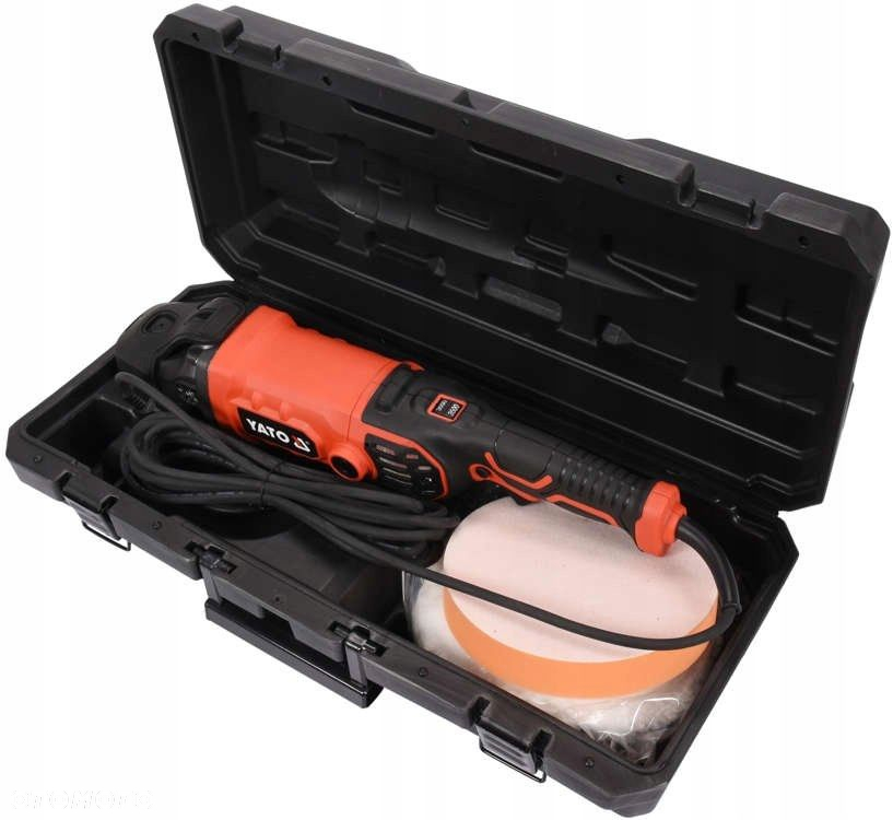 YATO POLERKA SZLIFIERKA SAMOCHODOWA 1300W 180MM YT-82196 3xGĄBKA REGULACJA - 8