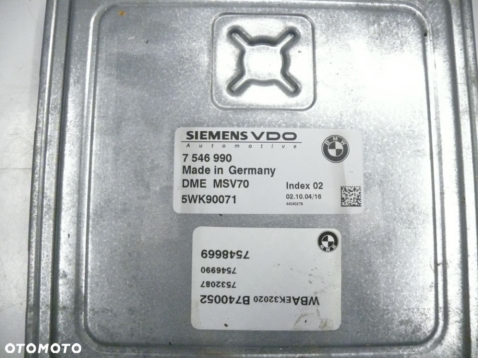 KOMPUTER STEROWNIK SILNIKA BMW E63 E64 630i 3.0 - 3