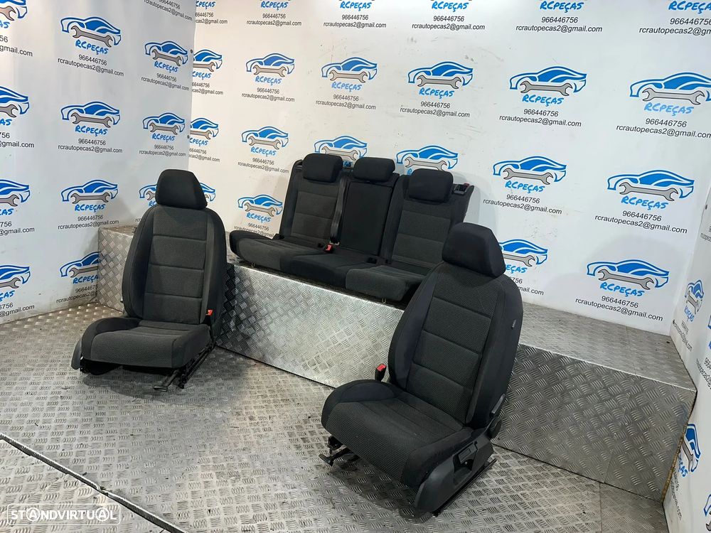 .Conjunto Bancos Tecido Frente Frontais Tras Traseiros Originais VW Volkswagen Golf 6 2008 a 2013 - 4