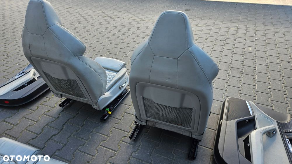 audi rs6 c7 4g s6 a6 c7 fotele kanapa skóra jasna mondsilber - 9